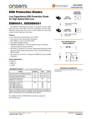 ESD8551 数据手册首页
