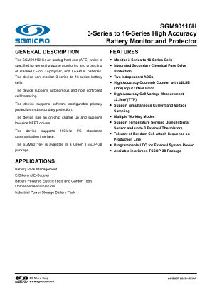 SGM90116H datasheet cover page