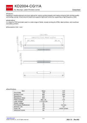 KD2004-CG11A 数据手册首页