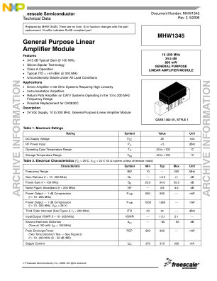 MHW1345 datasheet cover page