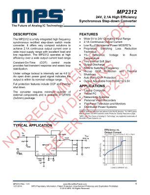 MP2312 datasheet cover page