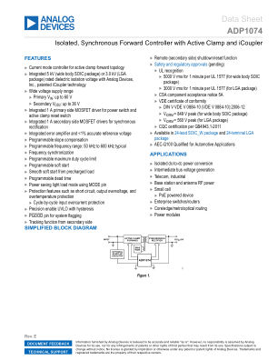 ADP1074 datasheet cover page