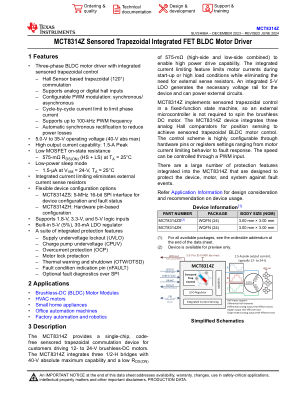 MCT8314Z datasheet cover page