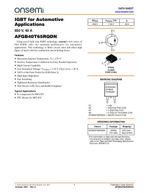 AFGB40T65RQDN 数据手册首页