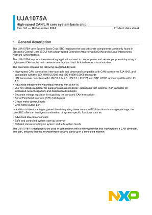 UJA1075A datasheet cover page