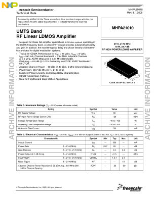 MHPA21010 数据手册首页