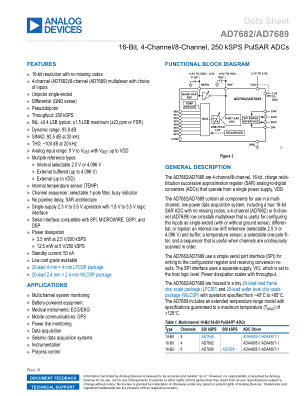 AD7682 datasheet cover page