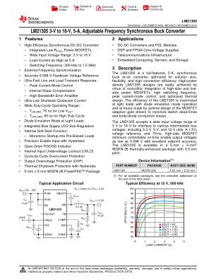 LM21305 datasheet cover page