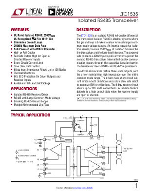 1535FC datasheet cover page