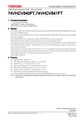 74VHCV540FT datasheet cover page