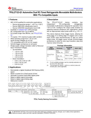 TPUL2T123-Q1 数据手册首页