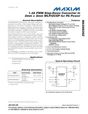 MAX8836Z datasheet cover page