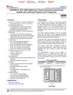 TAS6424E-Q1 datasheet cover page