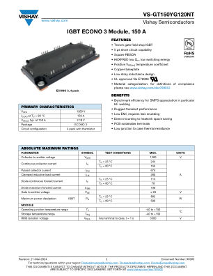VS-GT150YG120NT 数据手册首页