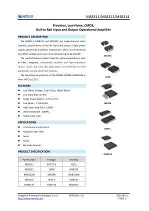 MS8311 datasheet cover page