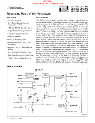 UC3525B datasheet cover page