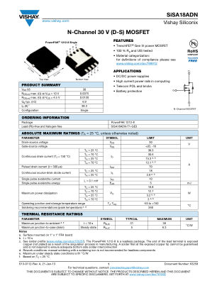 SISA18ADN 数据手册首页