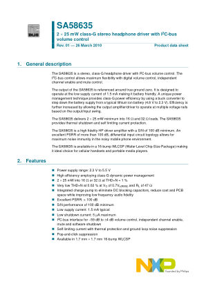 SA58635 datasheet cover page