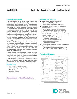 MAX14900E datasheet cover page