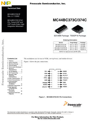 MC44BC373C 数据手册首页