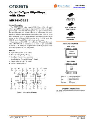 MM74HC273 datasheet cover page