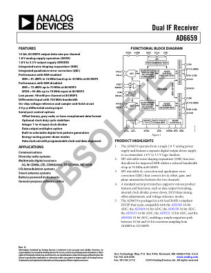 AD6659 数据手册首页