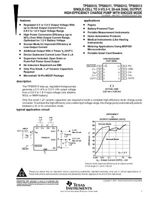 TPS60313 datasheet cover page