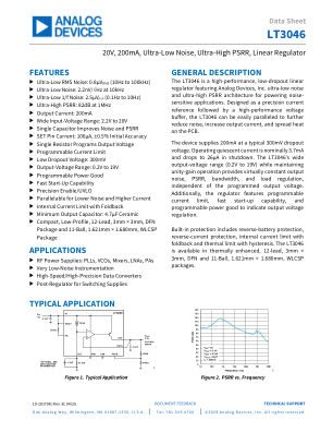 LT3046 datasheet cover page