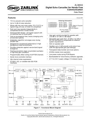 ZL38002QDG1 数据手册首页