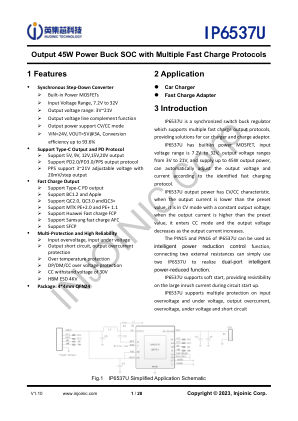 IP6537U datasheet cover page