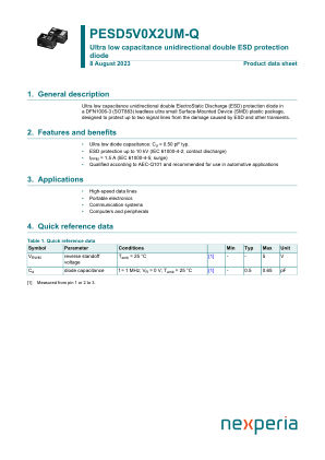 PESD5V0X2UM-QYL datasheet cover page