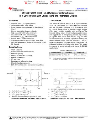 SN74CBTU4411 数据手册首页