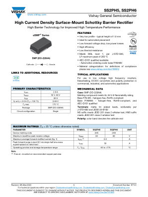 SS2PH5 datasheet cover page