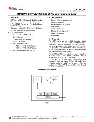 LM71-Q1 数据手册首页
