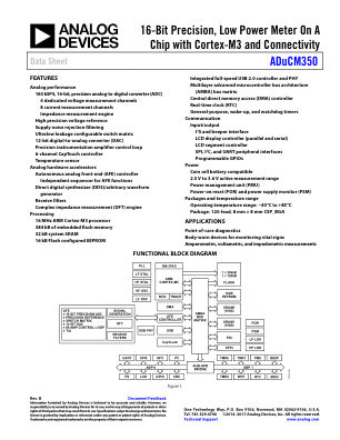 ADUCM350 datasheet cover page