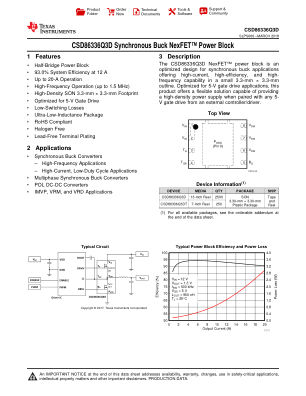 CSD86336Q3D 数据手册首页