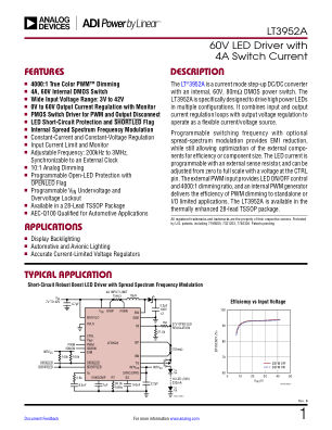 LT3952A datasheet cover page