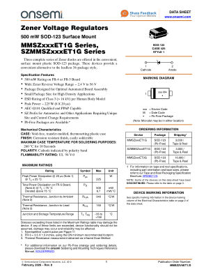 MMSZ2V4ET1 数据手册首页