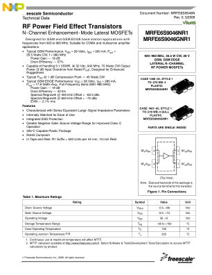 MRFE6S9046N datasheet cover page