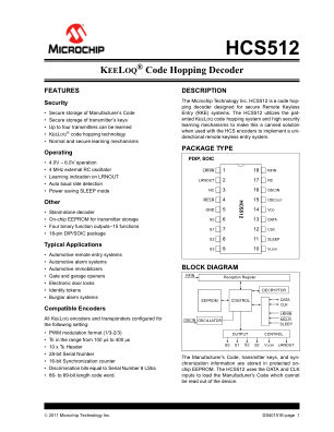 HCS512 数据手册首页