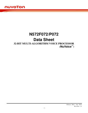 N572F072 datasheet cover page
