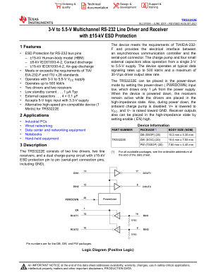 TRS3222E 数据手册首页