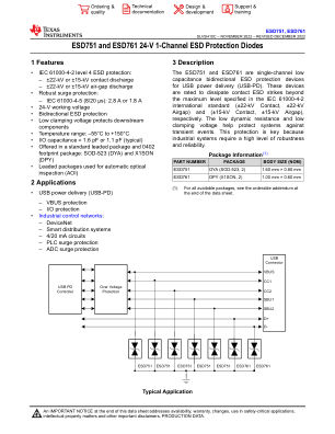 ESD761 数据手册首页