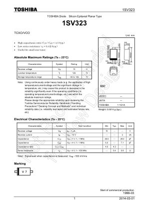 1SV323 datasheet cover page