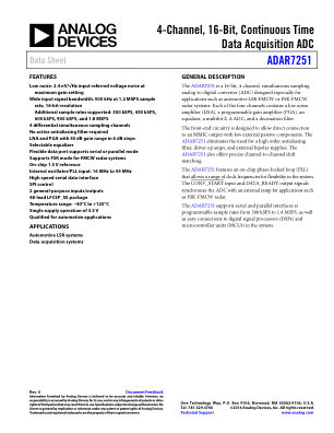 ADAR7251 数据手册首页