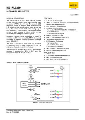 IS31FL3239-QFLS4-TR 数据手册首页