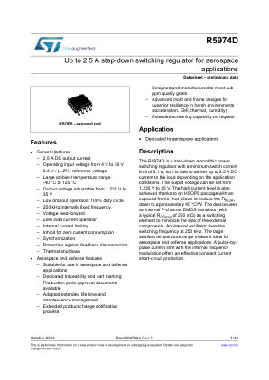 R5974D 数据手册首页