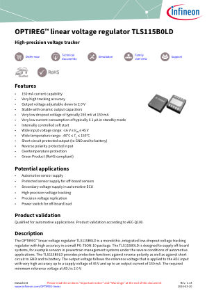 TLS115B0LD datasheet cover page