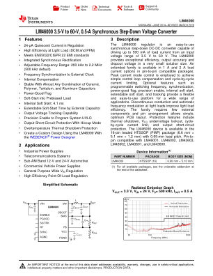 LM46000 datasheet cover page