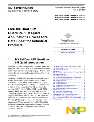 IMX8MDQLQIEC 数据手册首页